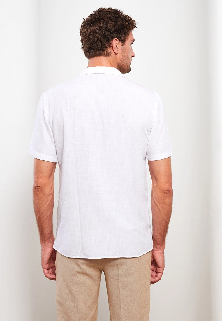 LC WAIKIKI Comfortable Fit Resort Collar Short Sleeve Patterned Viscose Men's Shirt 7 LC WAIKIKI Comfortable Fit Resort Collar Short Sleeve Patterned Viscose Men's Shirt - Image 5