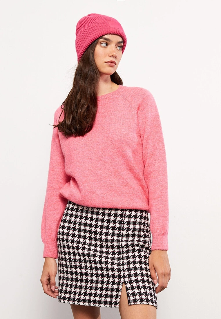 LC WAIKIKI Plaid Tweed Women's Tube Skirt 4 LC WAIKIKI Plaid Tweed Women's Tube Skirt - Image 2