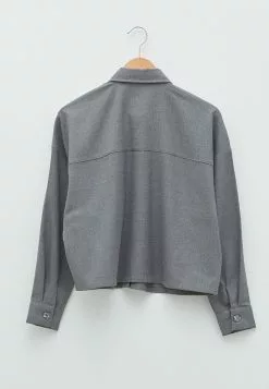 LC WAIKIKI Buttoned Regular Long Sleeve Gabardine Women's Shirt Jacket -LC WAIKIKI popular shop lc waikiki 3933 5042936 7