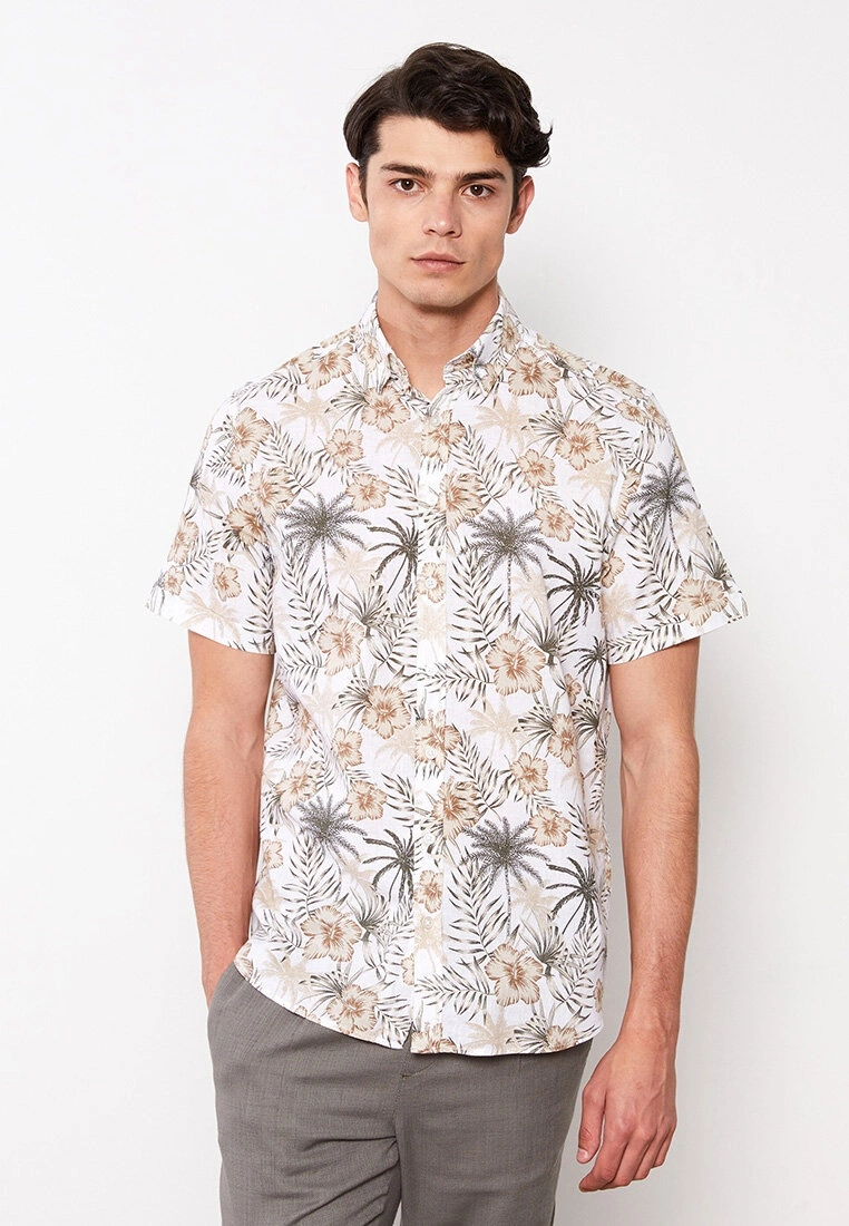 LC WAIKIKI Regular Fit Short Sleeve Patterned Men's Shirt 4 LC WAIKIKI Regular Fit Short Sleeve Patterned Men's Shirt - Image 2