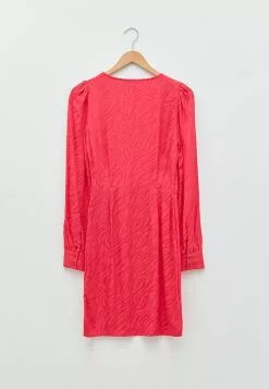 LC WAIKIKI Double Breasted Collar Self Patterned Long Sleeve Viscose Women's Dress -LC WAIKIKI popular shop lc waikiki 3945 1502146 7