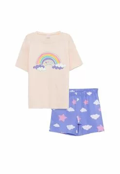 LC WAIKIKI Crew Neck Printed Short Sleeve Girl's Short Pajamas Set