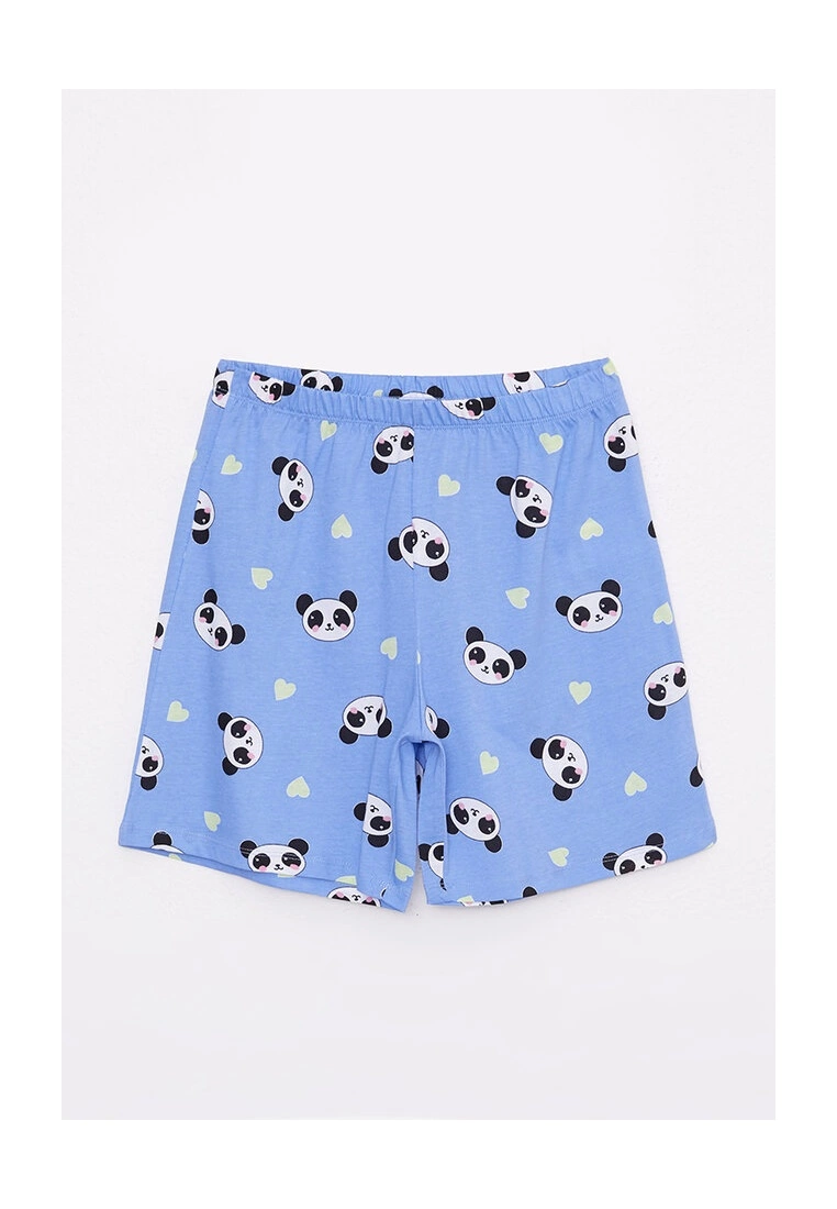 LC WAIKIKI Shirt Collar Girls Shorts Pajamas Set 6 LC WAIKIKI Shirt Collar Girls Shorts Pajamas Set - Image 4