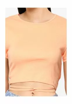 LC WAIKIKI Solid Crop Cotton T-Shirt -LC WAIKIKI popular shop lc waikiki 4192 0912216 3