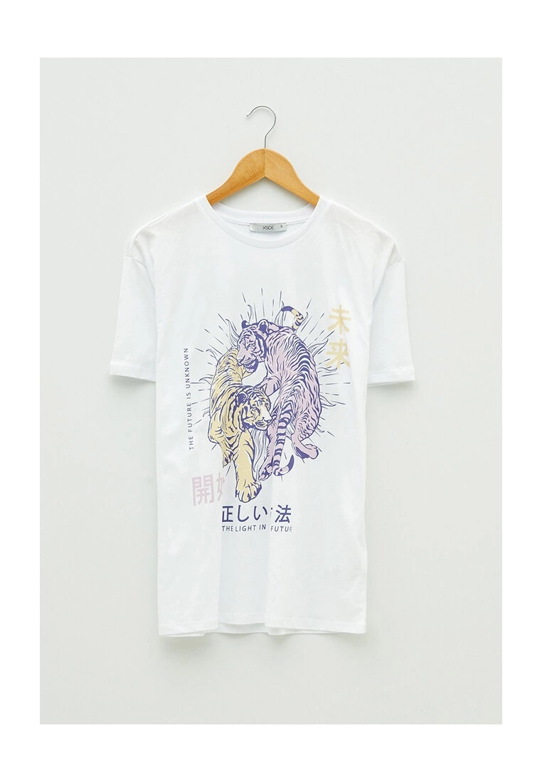 LC WAIKIKI Printed Cotton Women's T-Shirt 7 LC WAIKIKI Printed Cotton Women's T-Shirt - Image 5