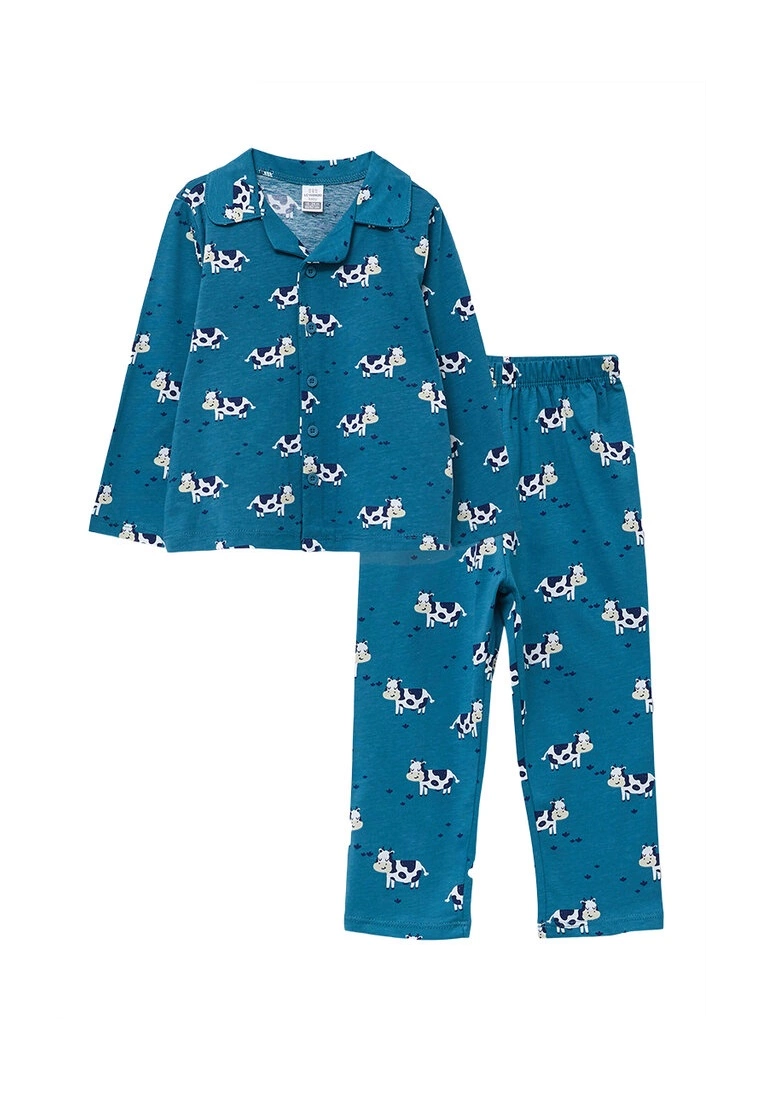 LC WAIKIKI Polo Collar Long Sleeved Printed Cotton Baby Girl Pajamas Set 2-Pack 3 LC WAIKIKI Polo Collar Long Sleeved Printed Cotton Baby Girl Pajamas Set 2-Pack