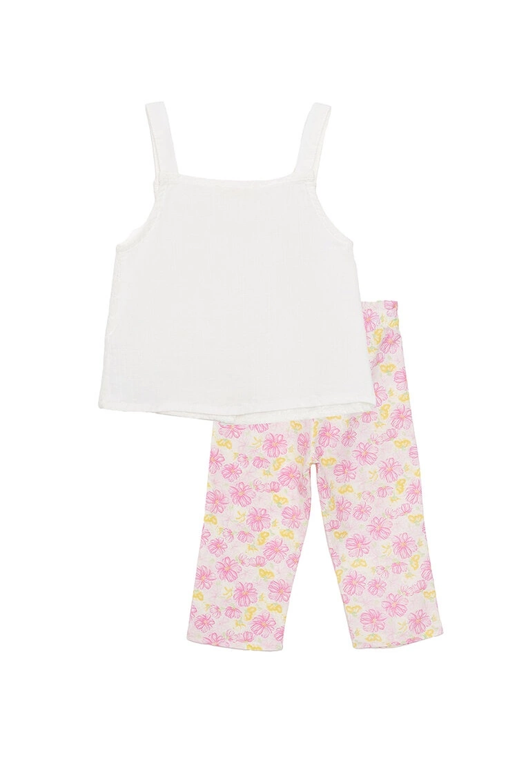 LC WAIKIKI Square Collar Suspended Baby Girl Blouse And Trousers 2-Pack Set 3 LC WAIKIKI Square Collar Suspended Baby Girl Blouse And Trousers 2-Pack Set