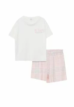 LC WAIKIKI Crew Neck Girls Shorts Pajamas Set
