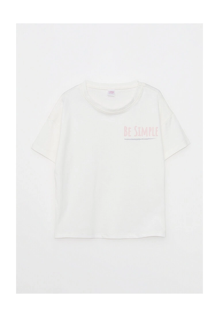 LC WAIKIKI Crew Neck Girls Shorts Pajamas Set 4 LC WAIKIKI Crew Neck Girls Shorts Pajamas Set - Image 2