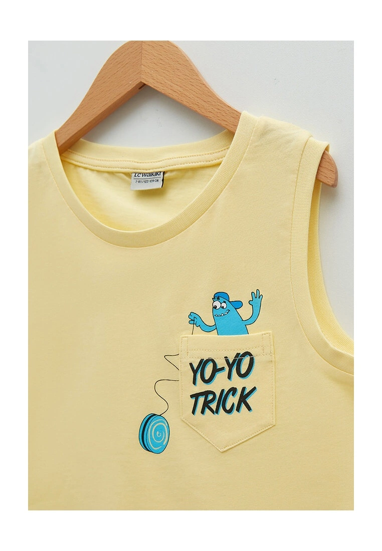 LC WAIKIKI Crew Neck Printed Cotton Boys Tank 5 LC WAIKIKI Crew Neck Printed Cotton Boys Tank - Image 3