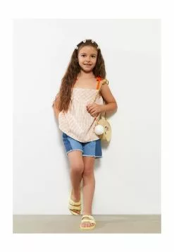 LC WAIKIKI Square Neck Plaid Strap Girls Blouse -LC WAIKIKI popular shop lc waikiki 4396 1704226 5