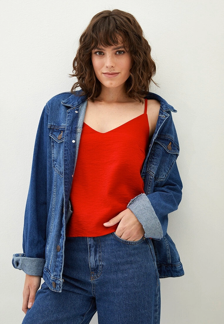 LC WAIKIKI V-Neck Straight Cami Top 3 LC WAIKIKI V-Neck Straight Cami Top