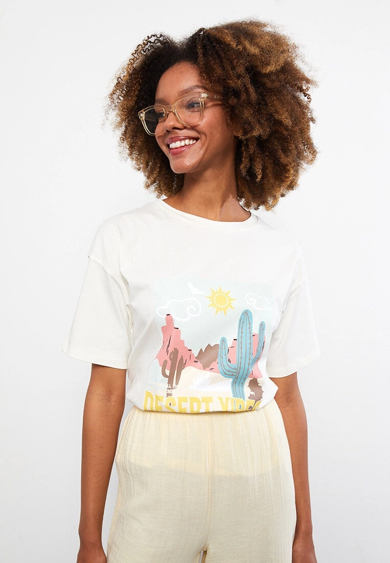 LC WAIKIKI Printed Cotton T-Shirt 4 LC WAIKIKI Printed Cotton T-Shirt - Image 2