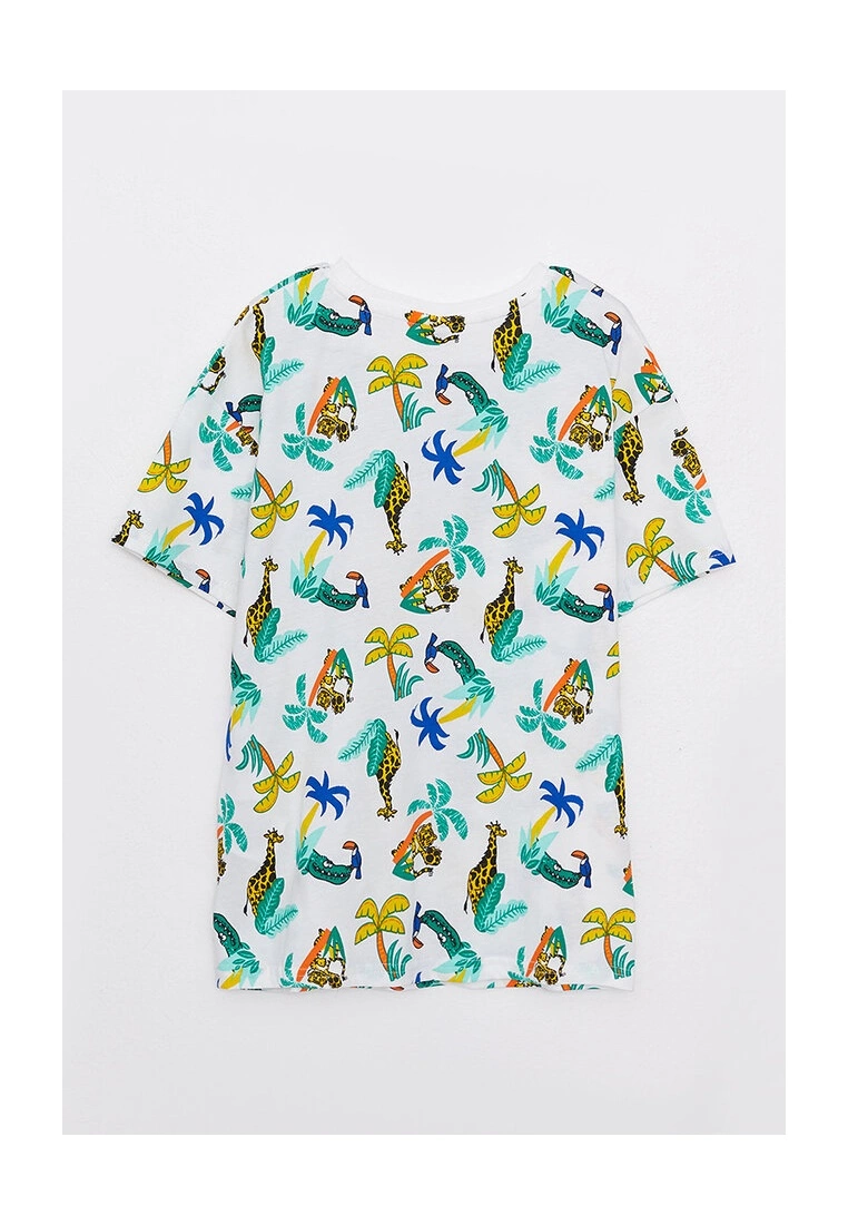 LC WAIKIKI Crew Neck Printed Cotton Boys T-Shirt 4 LC WAIKIKI Crew Neck Printed Cotton Boys T-Shirt - Image 2