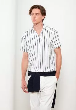 LC WAIKIKI Comfortable Fit Short Sleeve Striped Men's Shirt