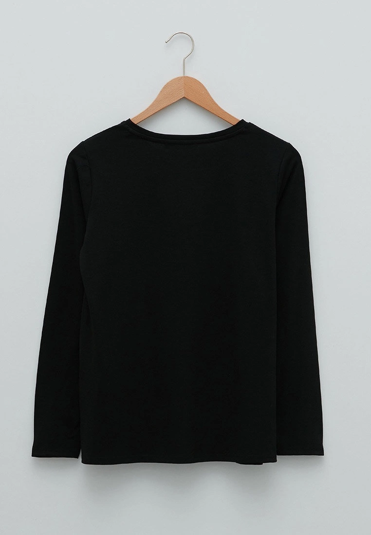 LC WAIKIKI Crew Neck Letter Printed Long Sleeve Women's T-Shirt 7 LC WAIKIKI Crew Neck Letter Printed Long Sleeve Women's T-Shirt - Image 5