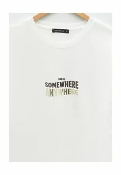 LC WAIKIKI Letter Printed Cotton Women's T-Shirt -LC WAIKIKI popular shop lc waikiki 4842 7772216 3