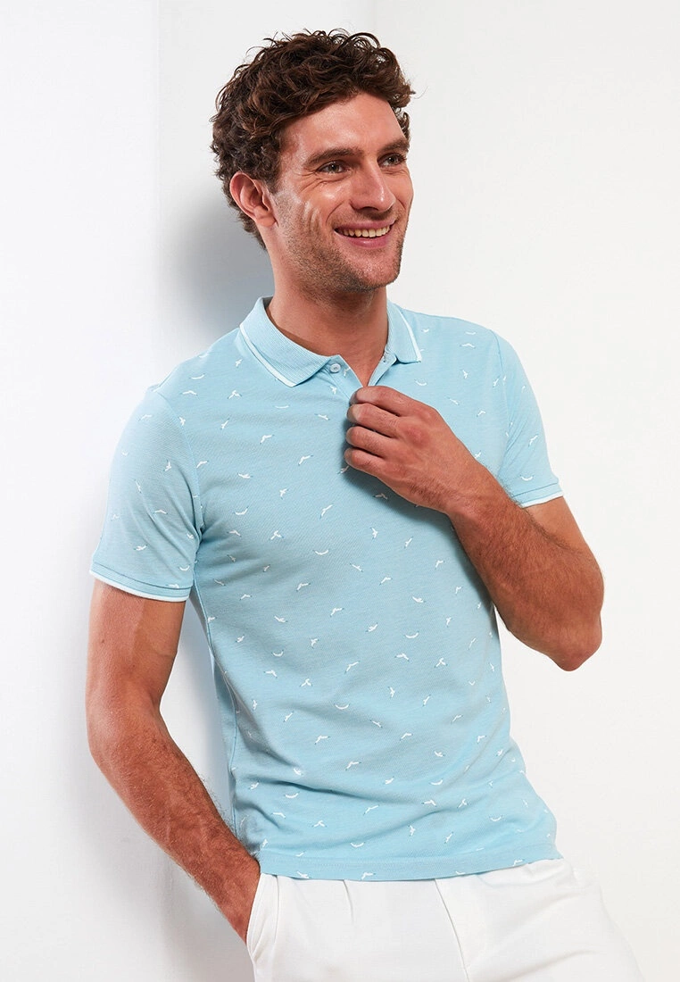 LC WAIKIKI Polo Neck Short Sleeve Patterned Men's T-Shirt 3 LC WAIKIKI Polo Neck Short Sleeve Patterned Men's T-Shirt