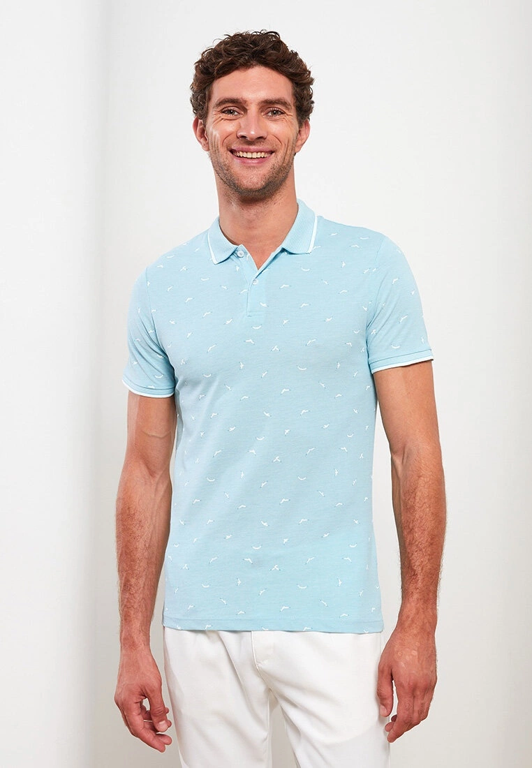 LC WAIKIKI Polo Neck Short Sleeve Patterned Men's T-Shirt 4 LC WAIKIKI Polo Neck Short Sleeve Patterned Men's T-Shirt - Image 2