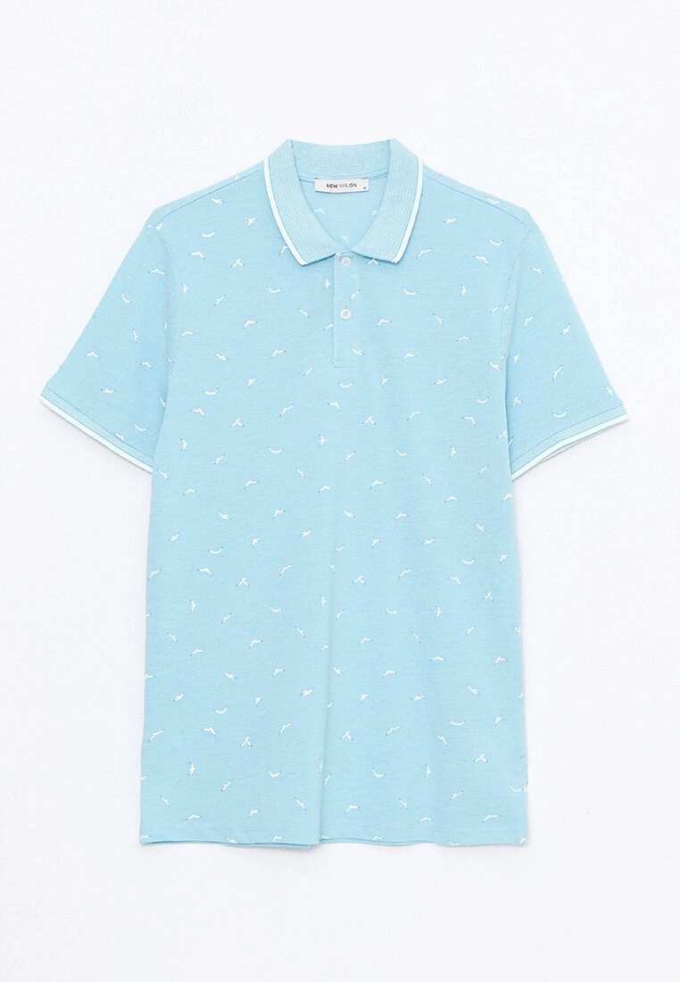 LC WAIKIKI Polo Neck Short Sleeve Patterned Men's T-Shirt 8 LC WAIKIKI Polo Neck Short Sleeve Patterned Men's T-Shirt - Image 6