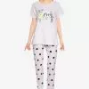 LC WAIKIKI Crew Neck Minnie Mouse Printed Short Sleeve Cotton Women's Pajamas Set -LC WAIKIKI popular shop lc waikiki 4869 3203216 1