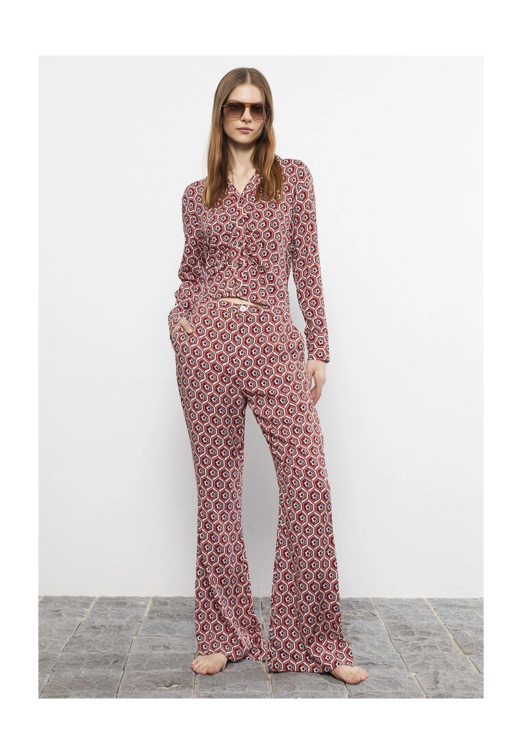 LC WAIKIKI Printed Wide Legs Women Trousers 6 LC WAIKIKI Printed Wide Legs Women Trousers - Image 4