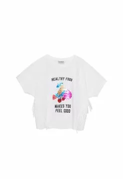 LC WAIKIKI Two Way Sequined Cotton Girls T-Shirt