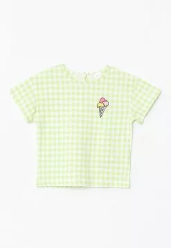 LC WAIKIKI Checked Cotton Baby Girl T-Shirt