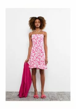 LC WAIKIKI Square Collar A-Line Viscose Dress -LC WAIKIKI popular shop lc waikiki 5116 7031616 4