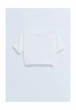 LC WAIKIKI Scoop-Neck Crop Cotton Women's T-Shirt -LC WAIKIKI popular shop lc waikiki 5125 6021616 6