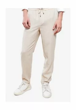 LC WAIKIKI Slim Fit Tie Waist Linen Trousers