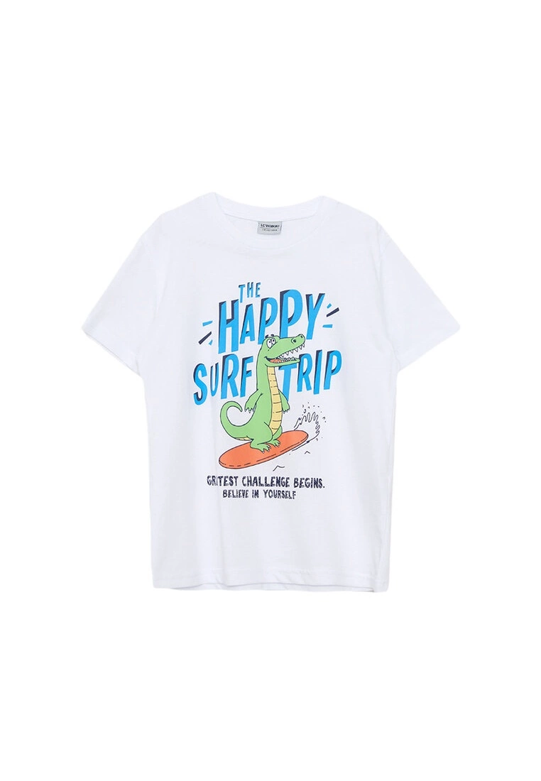 LC WAIKIKI Boys' Printed Short Sleeve Cotton T-Shirt 3 LC WAIKIKI Boys' Printed Short Sleeve Cotton T-Shirt