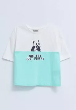 LC WAIKIKI Crew Neck Printed Short Sleeve Cotton Girl T-Shirt