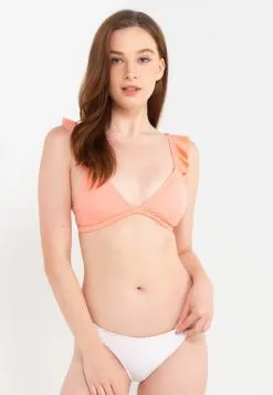 LC WAIKIKI Ruffle Detail Plain Women's Bikini Top