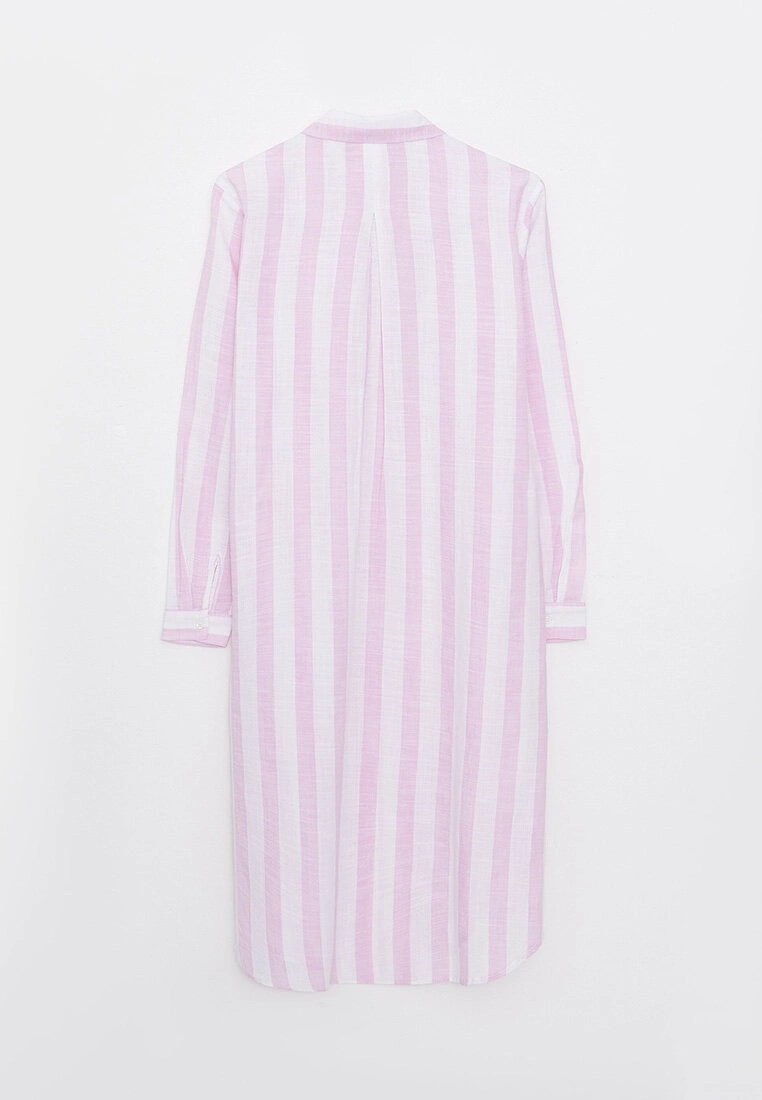 LC WAIKIKI Shirt Collar Striped Long Sleeve Women's Tunic 8 LC WAIKIKI Shirt Collar Striped Long Sleeve Women's Tunic - Image 6