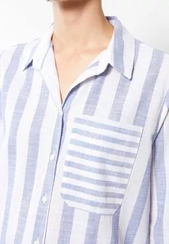 LC WAIKIKI Striped Shirt Collar Long Sleeve Cotton Women's Tunic -LC WAIKIKI popular shop lc waikiki 5422 1847736 3