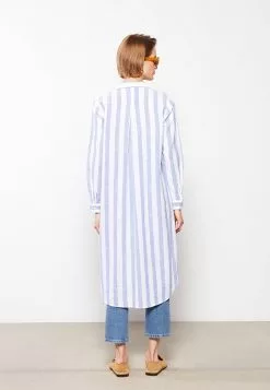 LC WAIKIKI Striped Shirt Collar Long Sleeve Cotton Women's Tunic -LC WAIKIKI popular shop lc waikiki 5422 1847736 4