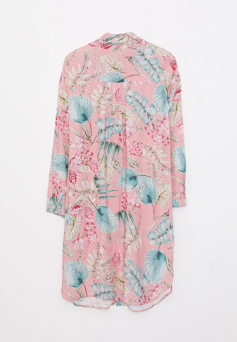 LC WAIKIKI Long Sleeve Viscose Women's Tunic With Shirt Collar Pattern 8 LC WAIKIKI Long Sleeve Viscose Women's Tunic With Shirt Collar Pattern - Image 6