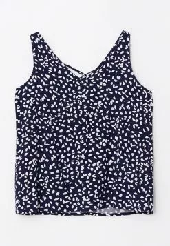 LC WAIKIKI V-Neck Patterned Sleeveless Viscose Women's Blouse