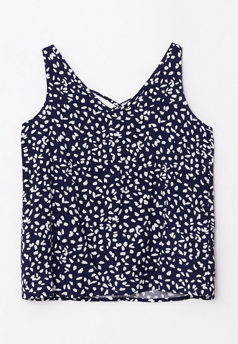 LC WAIKIKI V-Neck Patterned Sleeveless Viscose Women's Blouse 3 LC WAIKIKI V-Neck Patterned Sleeveless Viscose Women's Blouse