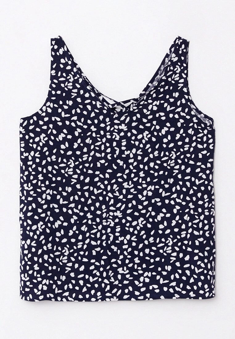 LC WAIKIKI V-Neck Patterned Sleeveless Viscose Women's Blouse 8 LC WAIKIKI V-Neck Patterned Sleeveless Viscose Women's Blouse - Image 6