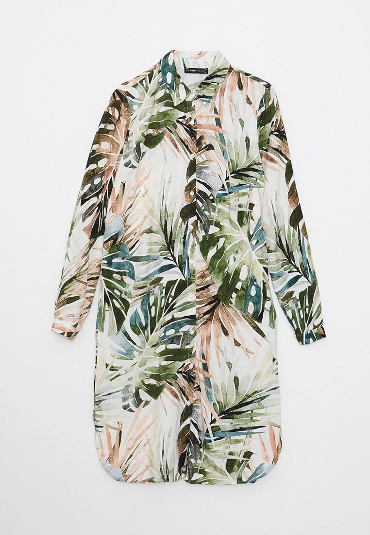 LC WAIKIKI Long Sleeve Viscose Women's Tunic With Shirt Collar Pattern 7 LC WAIKIKI Long Sleeve Viscose Women's Tunic With Shirt Collar Pattern - Image 5