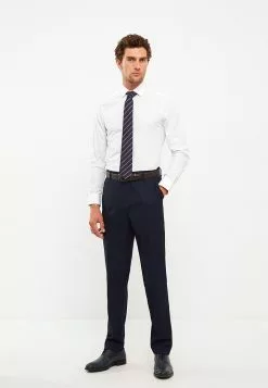 LC WAIKIKI Slim Fit Long Sleeve Poplin Men Shirt -LC WAIKIKI popular shop lc waikiki 5451 3050836 3