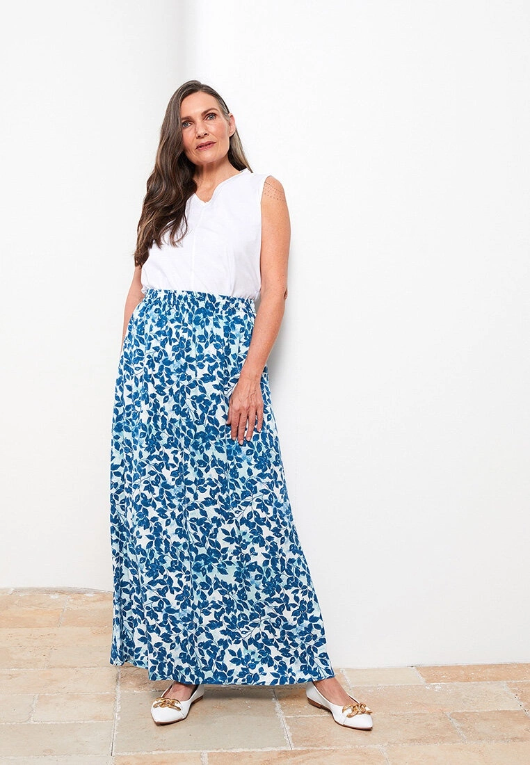 LC WAIKIKI Elastic Waist Patterned A-Line Viscose Women's Skirt 3 LC WAIKIKI Elastic Waist Patterned A-Line Viscose Women's Skirt