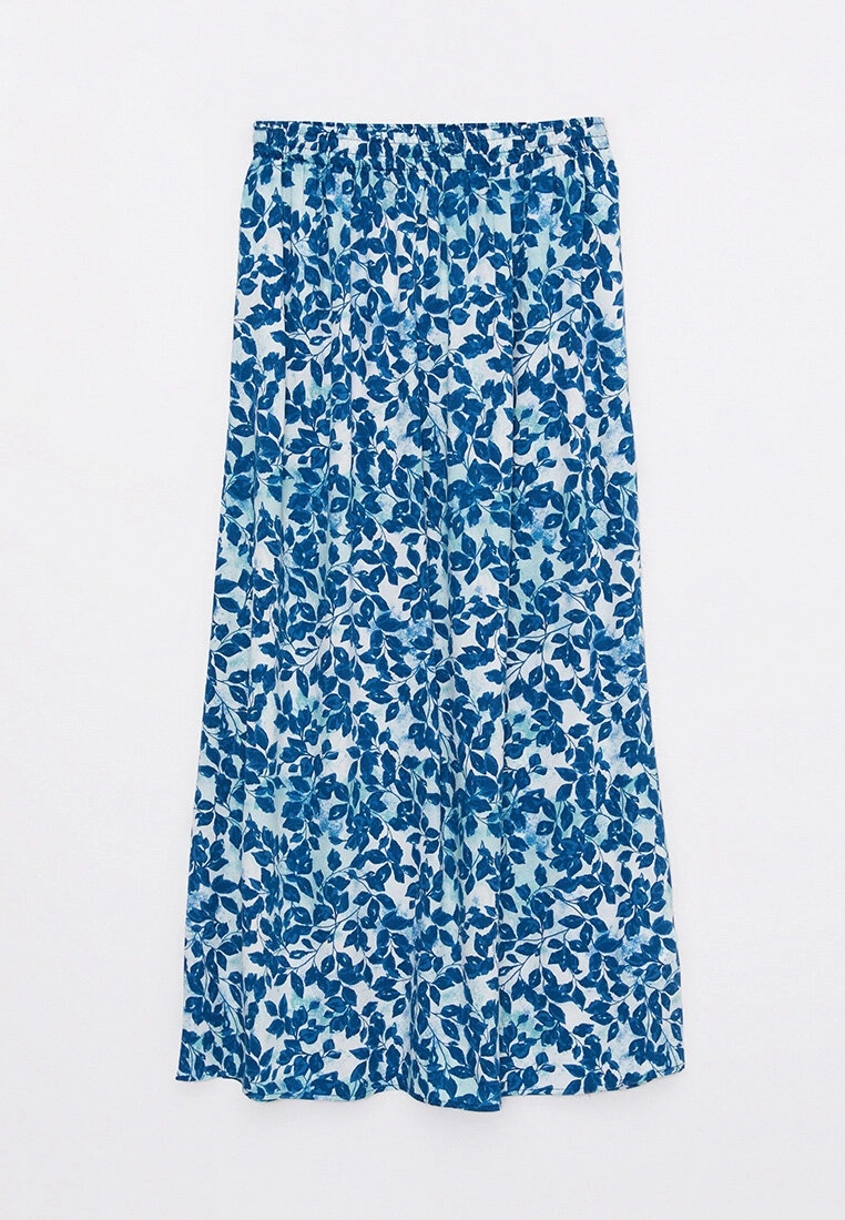 LC WAIKIKI Elastic Waist Patterned A-Line Viscose Women's Skirt 7 LC WAIKIKI Elastic Waist Patterned A-Line Viscose Women's Skirt - Image 5