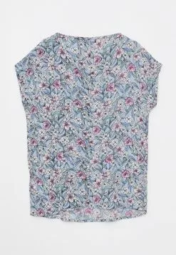 LC WAIKIKI Cropped Collar Floral Short Sleeve Crinkle Fabric Women's Blouse -LC WAIKIKI popular shop lc waikiki 5458 2647736 6