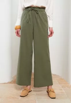 LC WAIKIKI Elastic Waist Comfortable Fit Straight Wide Leg Women's Trousers -LC WAIKIKI popular shop lc waikiki 5464 8137736 5