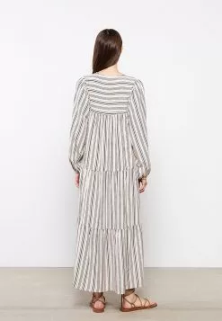 LC WAIKIKI Tied Collar Striped Long Sleeve Gabardine Women's Dress -LC WAIKIKI popular shop lc waikiki 5466 3947736 4