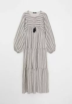 LC WAIKIKI Tied Collar Striped Long Sleeve Gabardine Women's Dress -LC WAIKIKI popular shop lc waikiki 5467 3947736 5