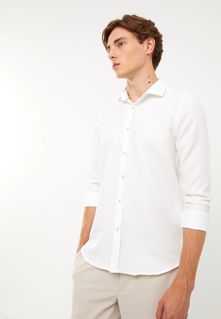 LC WAIKIKI Slim Fit Long Sleeve Dobby Men's Shirt 3 LC WAIKIKI Slim Fit Long Sleeve Dobby Men's Shirt